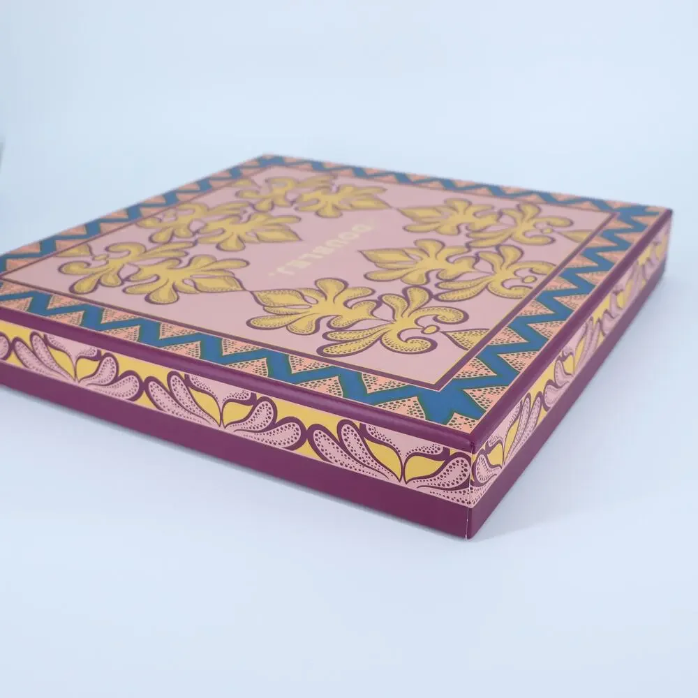La DoubleJ Printed Designer Gift Box Purple and Pink 12